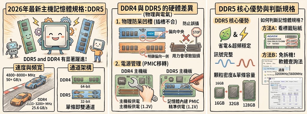 記憶體DDR4和DDR5差異文章